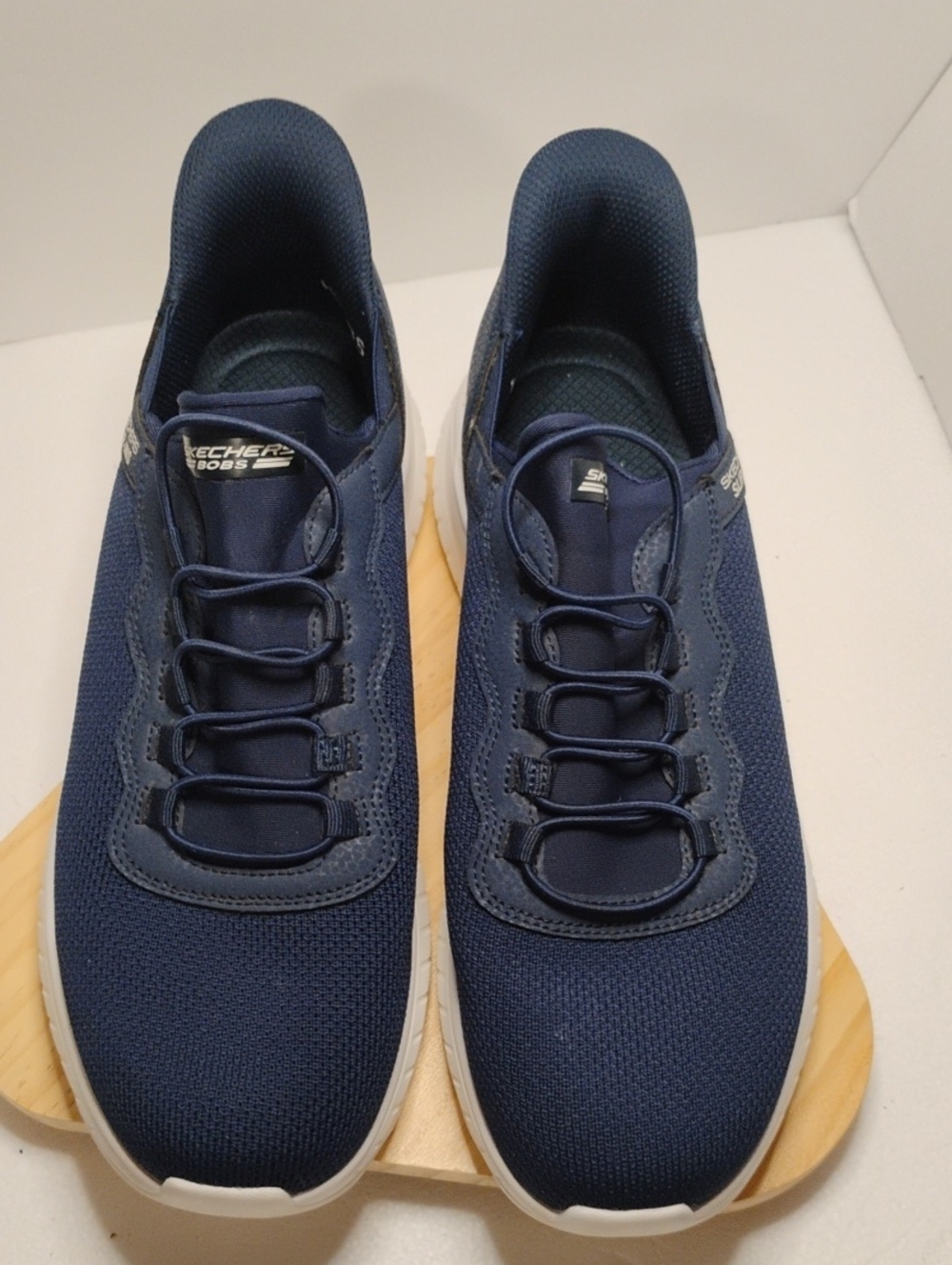 Skechers Men's Navy Knit Slip-On Casual Sneakers